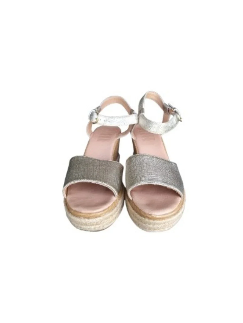 Sperry Topsider Leather Plushwave Fairwater Metallic Gold Tan Wedge Heel Women 9